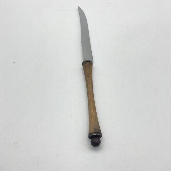 VTG E‎ Parker & Sons Serrated Knife Stainless Steel Round Wood Handle England - Picture 2 of 7